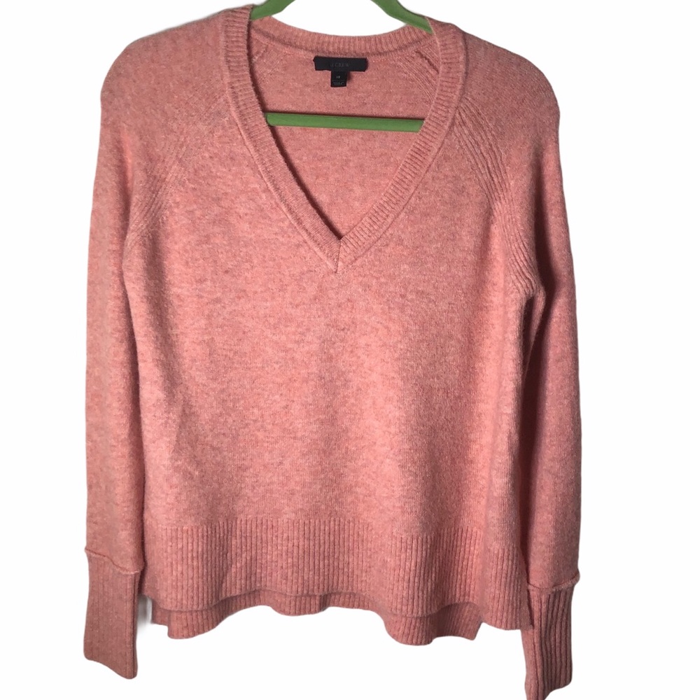 J crew alpaca wool‎ blend pink salmon sweater XS - Picture 2 of 12